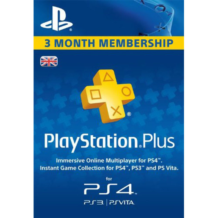  خرید اکانت Playstation Plus سه ماهه انگلستان فیزیکی